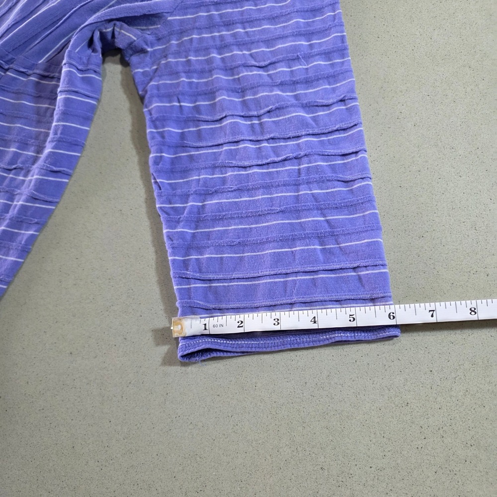 Habitat Purple Striped V-Neck Asymmetrical Cotton Tunic Top 78022 Large - Picture 8 of 11